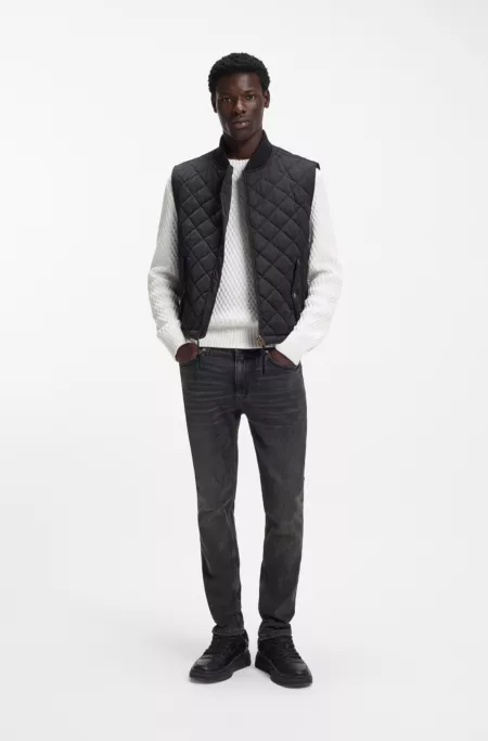 Extra-slim-fit jeans in gray stretch denim