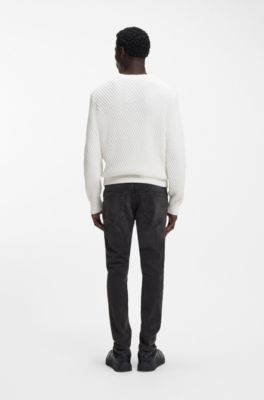 Extra-slim-fit jeans in gray stretch denim, Grey