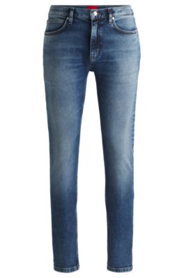 Jeans extra slim fit de denim el&aacute;stico azul, Azul oscuro