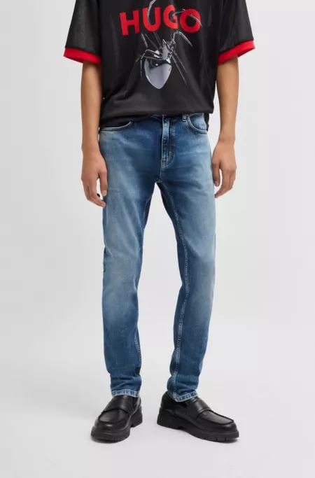 Extra-slim-fit jeans in blue stretch denim