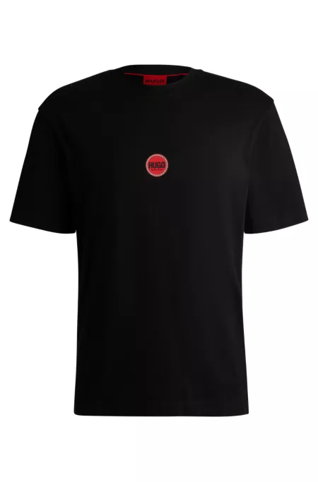 Cotton-jersey T-shirt with racing logos