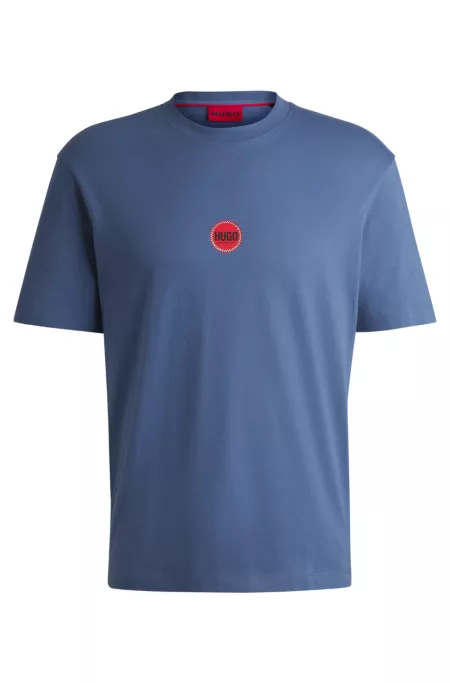 Cotton-jersey T-shirt with racing logos