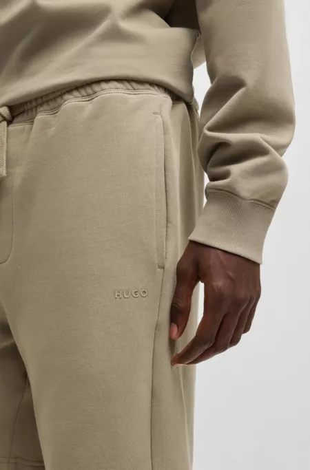 Cotton-terry shorts with logo print