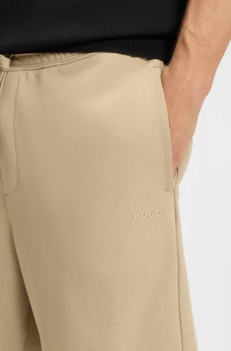 Cotton-terry shorts with logo print