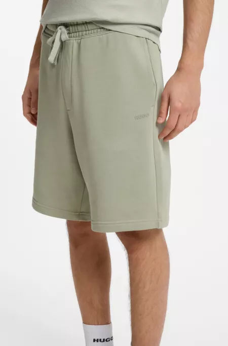 Cotton-terry shorts with logo print