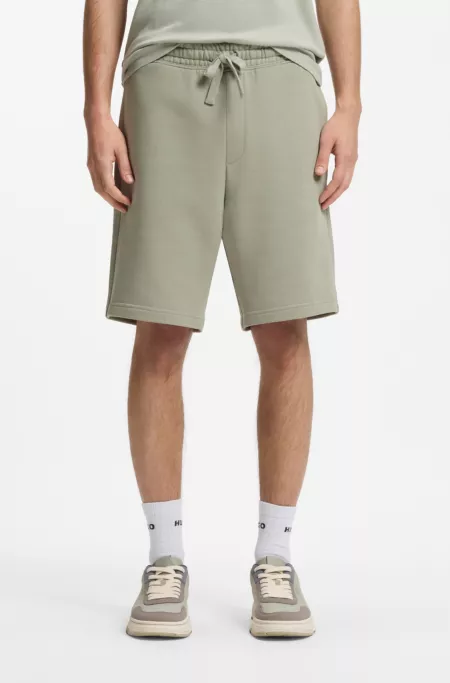 Cotton-terry shorts with logo print