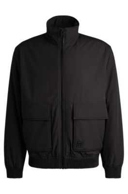 Water-repellent jacket in matte fabric, Black