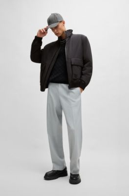 Water-repellent jacket in matte fabric, Black