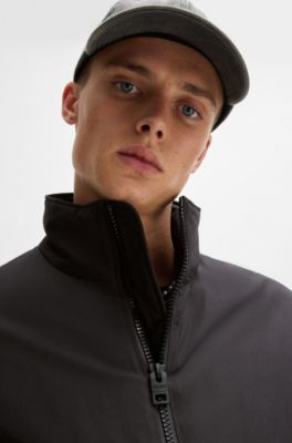 Water-repellent jacket in matte fabric, Black