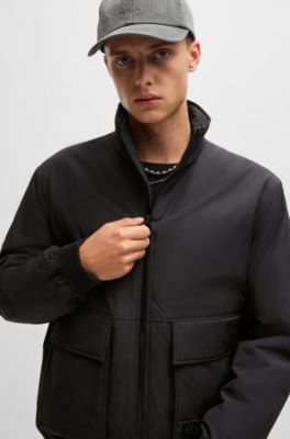 Water-repellent jacket in matte fabric, Black