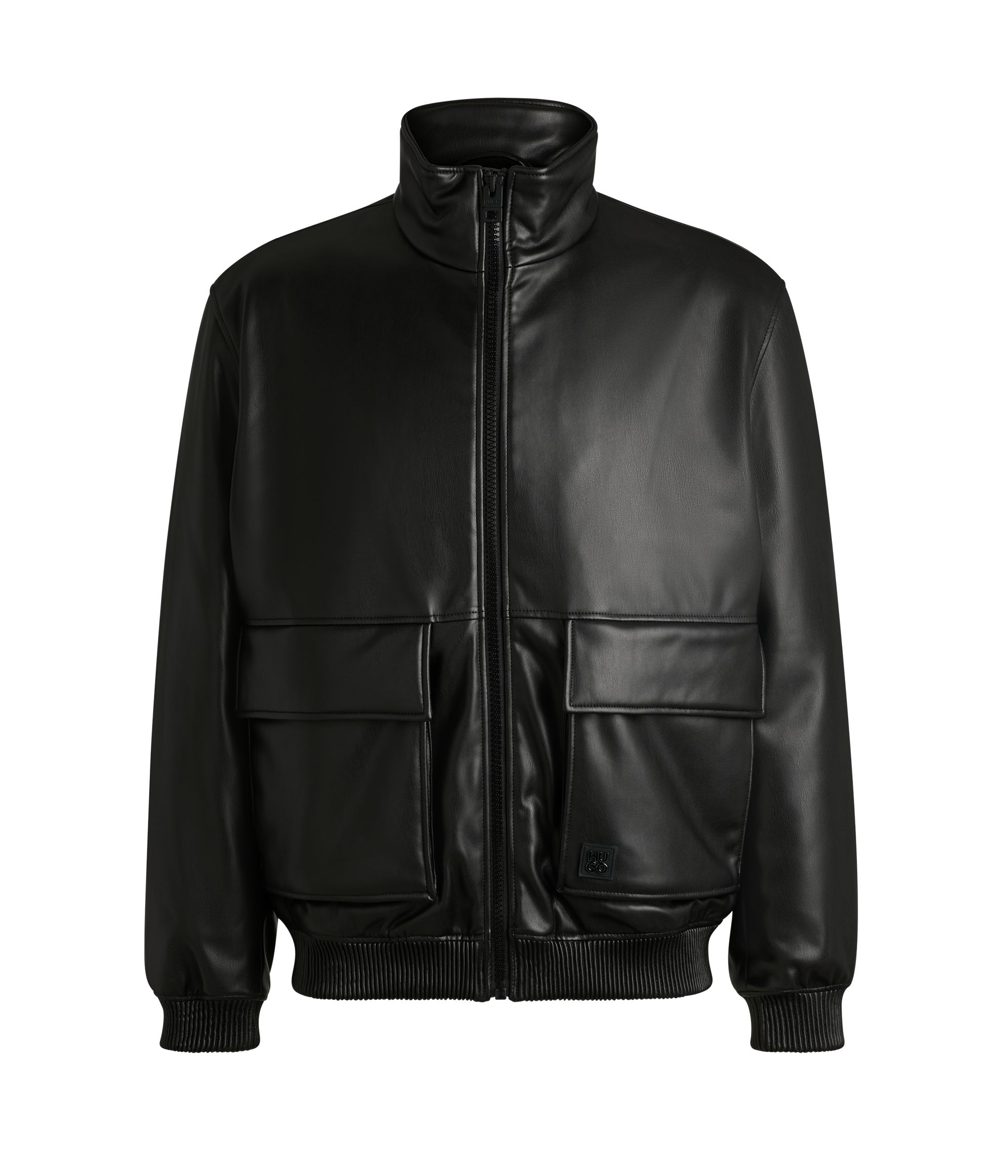 HugoBOSS ブラックレザージャケット hbna50530772_001_100?wid=1980&