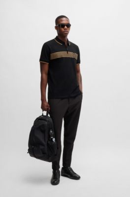 The Open polo shirt with special artwork, Black