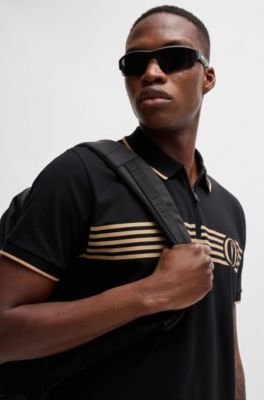 The Open polo shirt with special artwork, Black