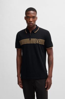 The Open polo shirt with special artwork, Black