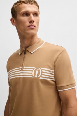 The Open polo shirt with special artwork, Beige