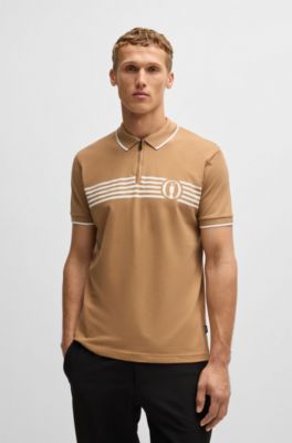 The Open polo shirt with special artwork, Beige