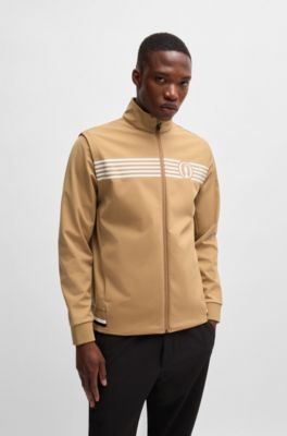 The Open regular-fit zipped sweatshirt with special artwork, Beige