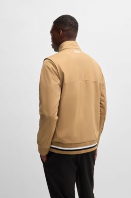 Sudadera The Open regular fit con cremallera e ilustraci&oacute;n especial, Beige