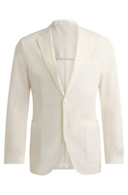 Hugo Boss Boss X Shohei Ohtani Blazer In Lightweight Stretch Fabric In White