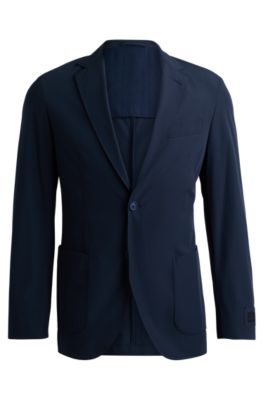 Hugo Boss Boss X Shohei Ohtani Blazer In Lightweight Stretch Fabric In Dark Blue