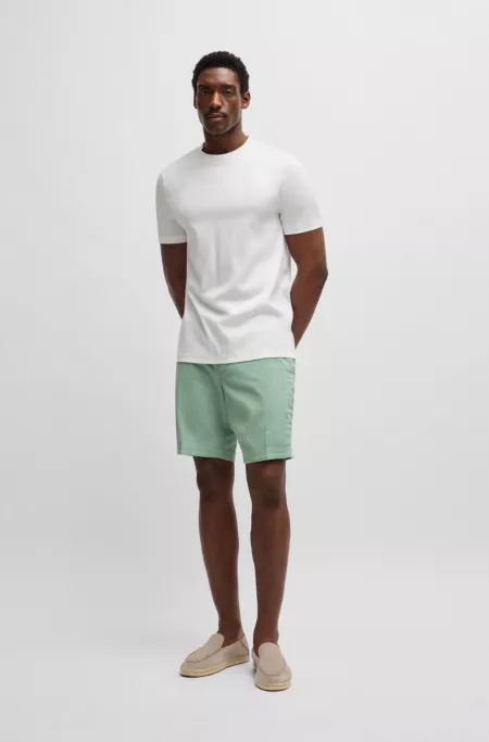 Slim-fit shorts in stretch-cotton twill