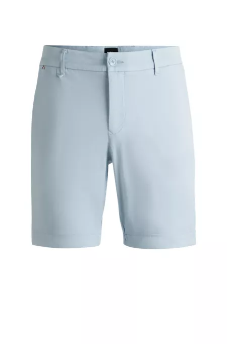Slim-fit shorts in stretch-cotton twill