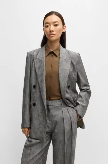 Regular-fit double-breasted blazer