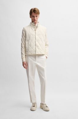 Jersey regular fit de seda con estructura de punto, Blanco