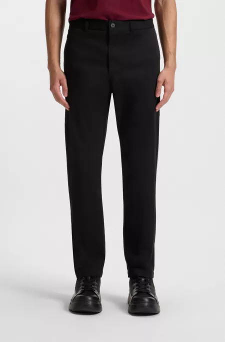 Slim-fit trousers in stretch-cotton gabardine