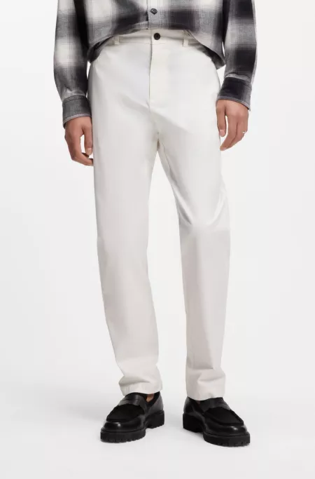 Slim-fit trousers in stretch-cotton gabardine