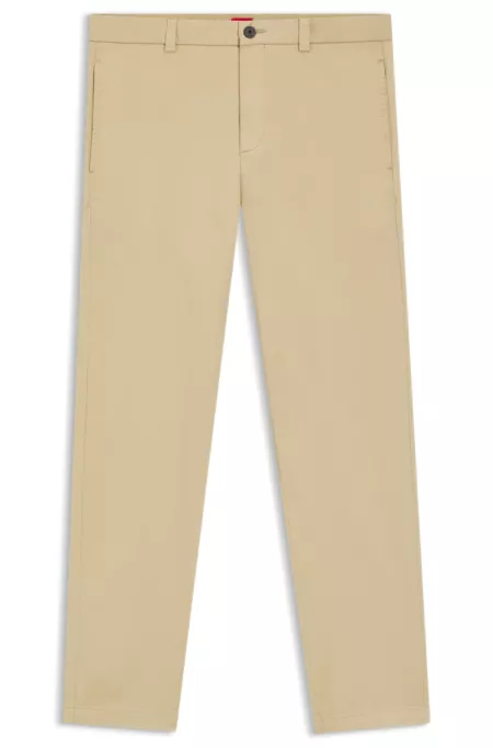 Slim-fit trousers in stretch-cotton gabardine