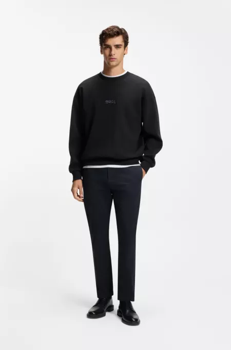 Slim-fit trousers in stretch-cotton gabardine