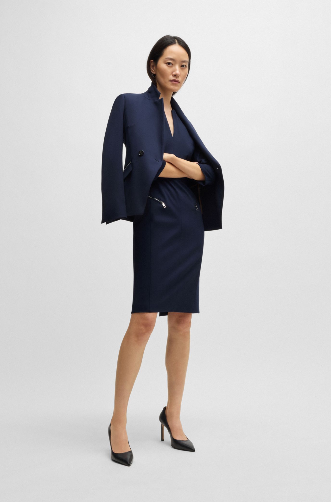 スーツ・フォーマル・ドレス key neck embroidery dress ANDRESD Niana key neck embroidery dress | ANDRESD