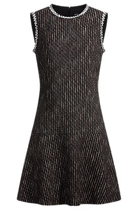 Robe en jersey bouclette avec bandes