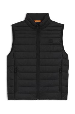 Packable gilet in water-repellent fabric