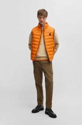 Packable gilet in water-repellent fabric, Light Orange