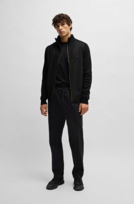 Cotton tracksuit bottoms with Double B monogram, Black
