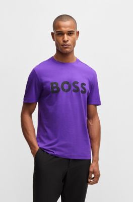 Cotton-jersey T-shirt with large logo