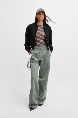 Relaxed-fit jacket in boucl&eacute;, Black