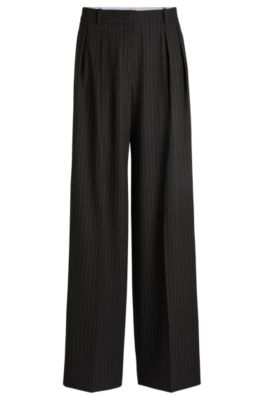 Regular-fit trousers in pinstripe stretch fabric, Patterned