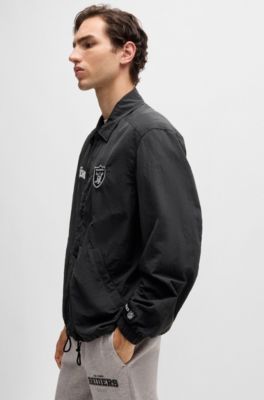 BOSS x NFL water-repellent jacket with embroidered branding, Raiders