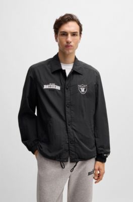 BOSS x NFL water-repellent jacket with embroidered branding, Raiders