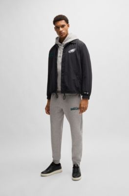 BOSS x NFL water-repellent jacket with embroidered branding, Eagles