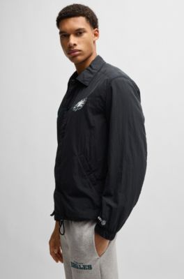 BOSS x NFL water-repellent jacket with embroidered branding, Eagles