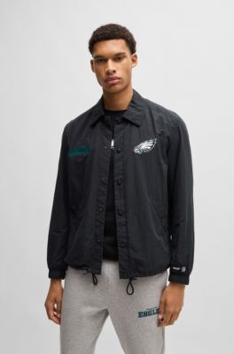 BOSS x NFL water-repellent jacket with embroidered branding, Eagles