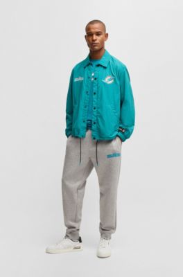 BOSS x NFL water-repellent jacket with embroidered branding, Dolphins