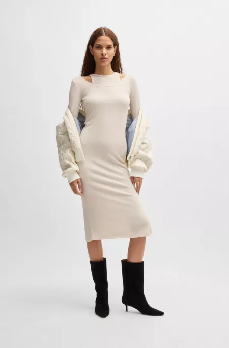 Two-in-one dress with layered effect