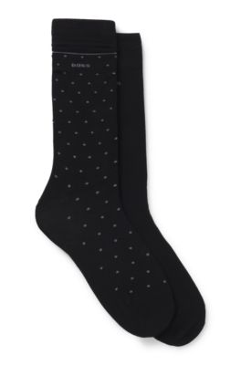 Two-pack of regular-length socks with logo details, Black