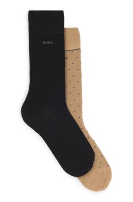 Two-pack of regular-length socks with logo details