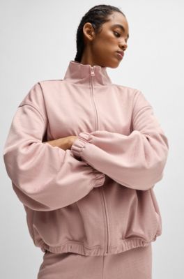 Oversize-fit jacket with all-over logo jacquard, Patterned